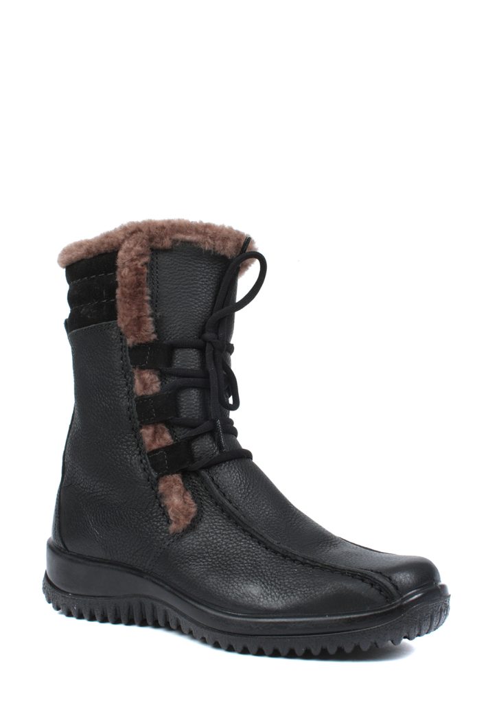 JOMOS П/Сапоги зимние арт.801502-360 000 нат.кожа, черный, дек.шнуровка, нат.мех