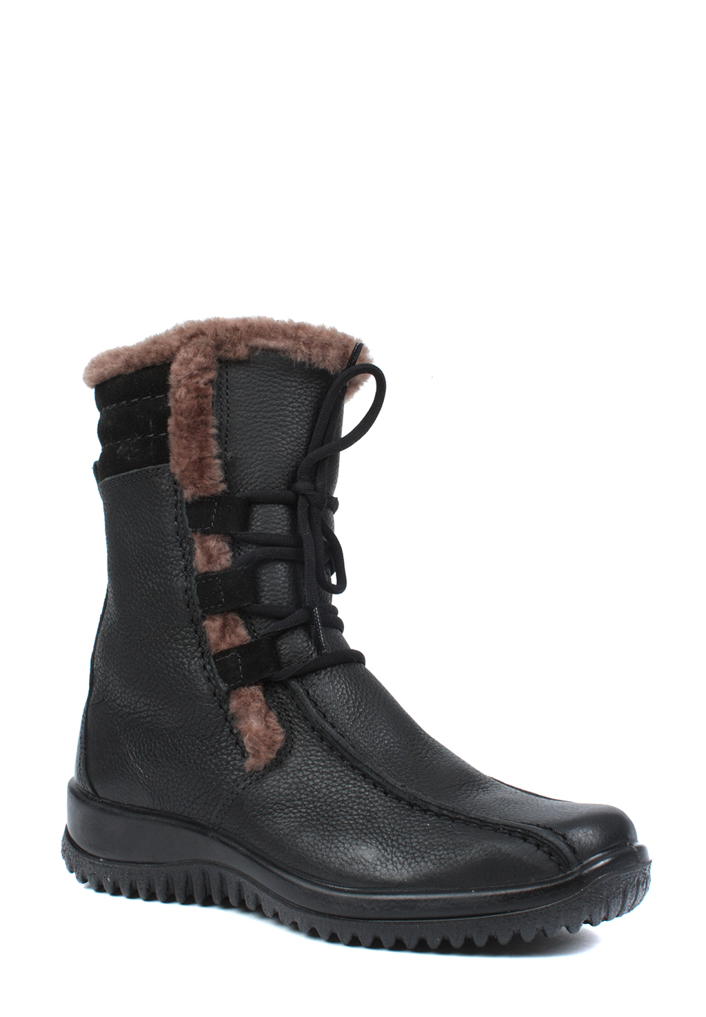 JOMOS П/Сапоги зимние арт.801502-360 000 нат.кожа, черный, дек.шнуровка, нат.мех - изображение 1